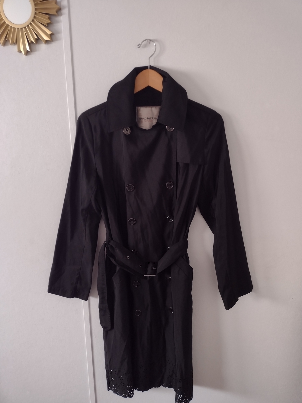 Isaac Mizrahi for Target Womens Black Ttench Coat Jacket Medium